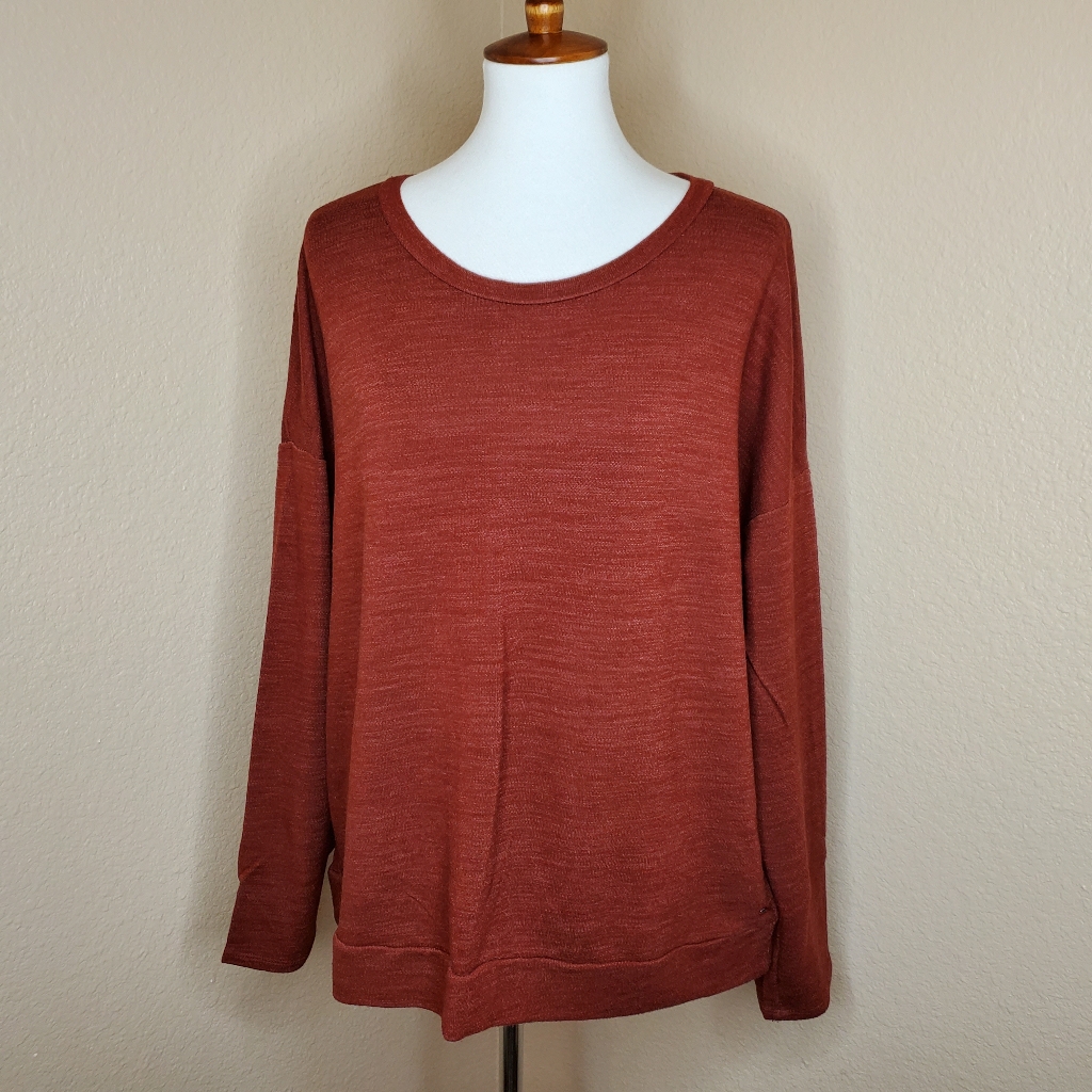 Rust Split Back Sweatshirt